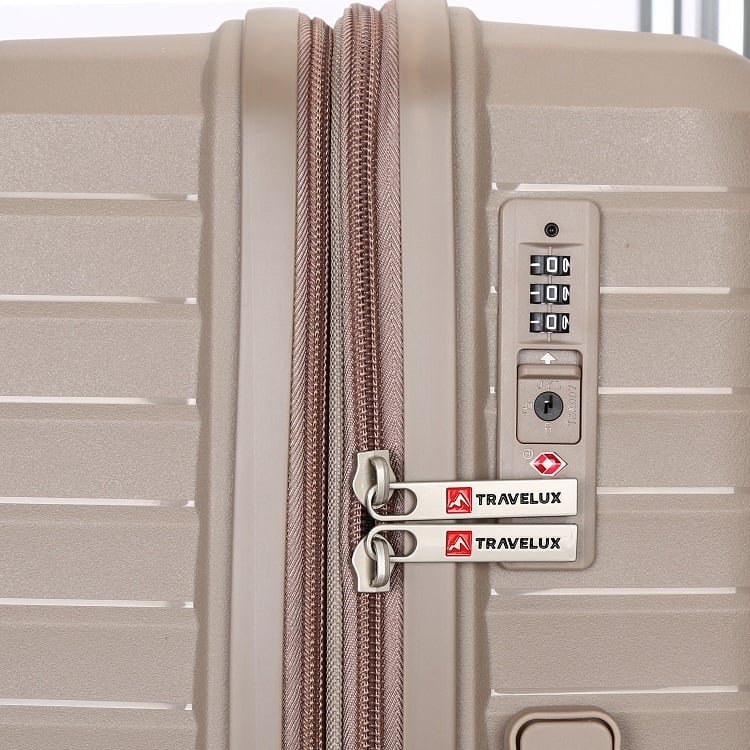 Mala Travelux Scuol Média 23 Kg - Expansível Champanhe 5