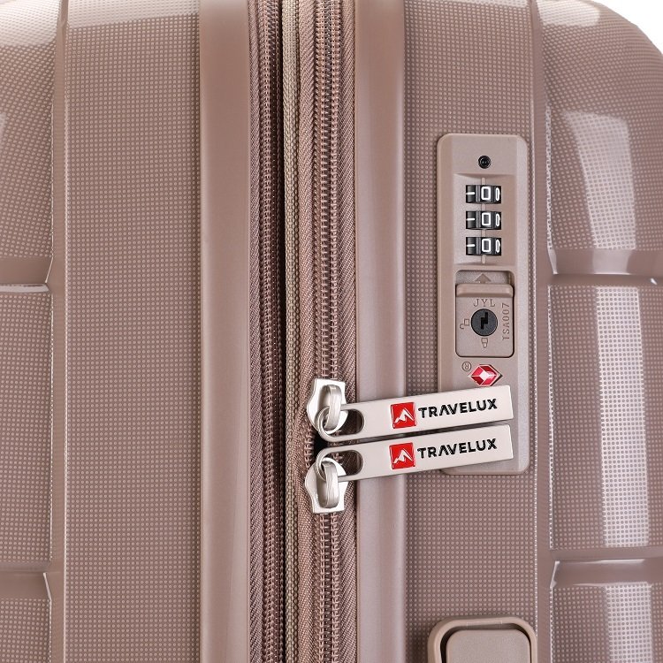 Mala Travelux Wengen Média 23 Kg – Expansível Bege 6