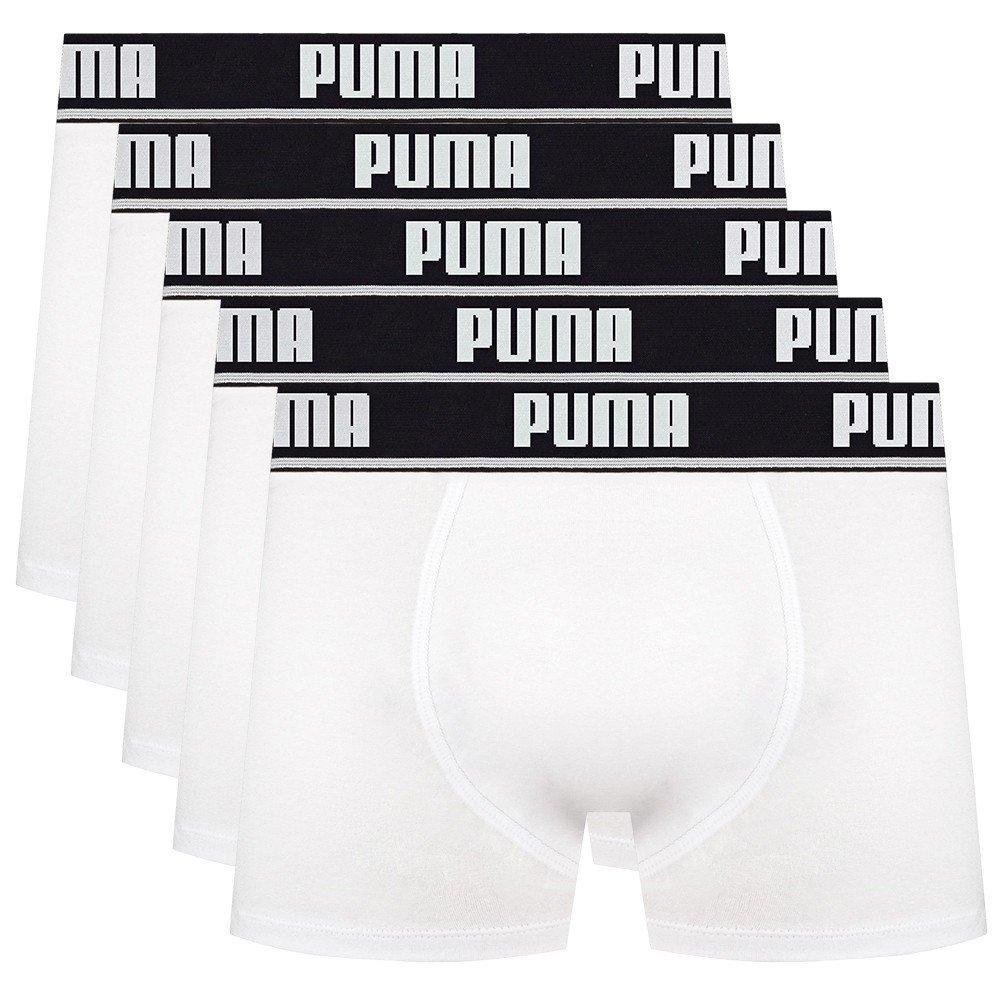 Kit 5 Cuecas Boxer Puma Cotton Masculina Branco 1