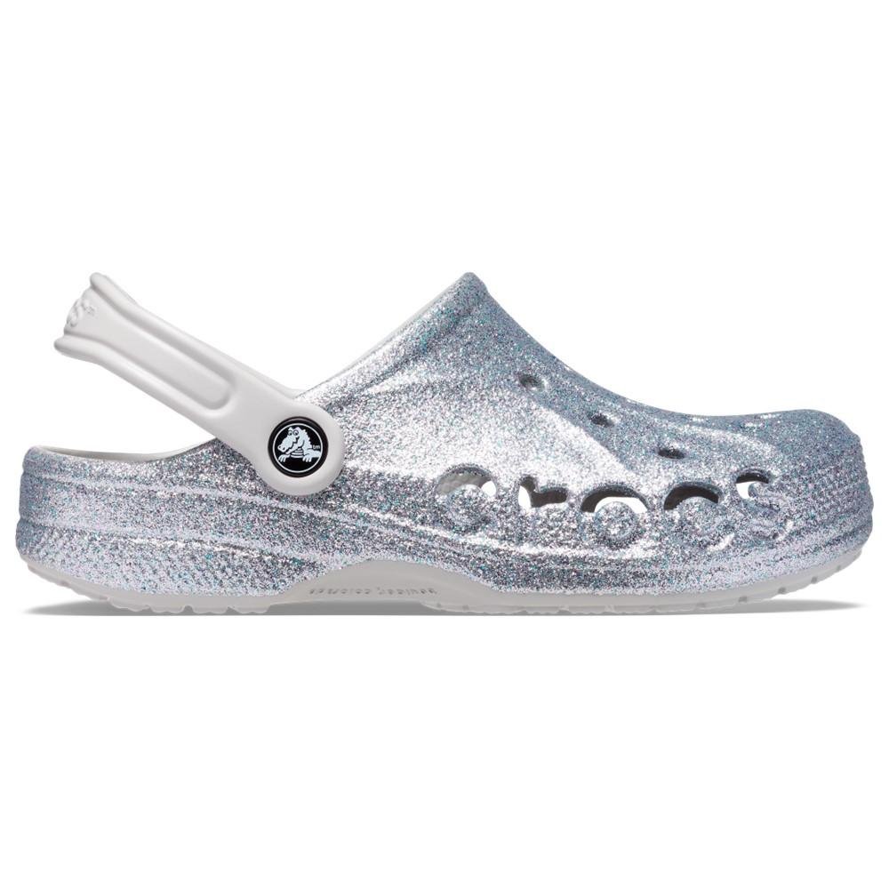 Sandália baya glitter clog silver glitter Prata 1