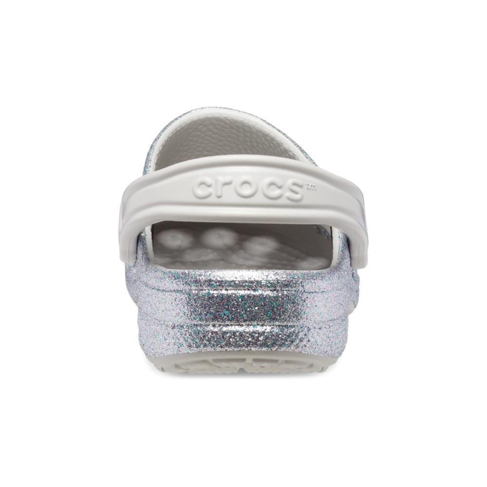 Sandália baya glitter clog silver glitter Prata 6