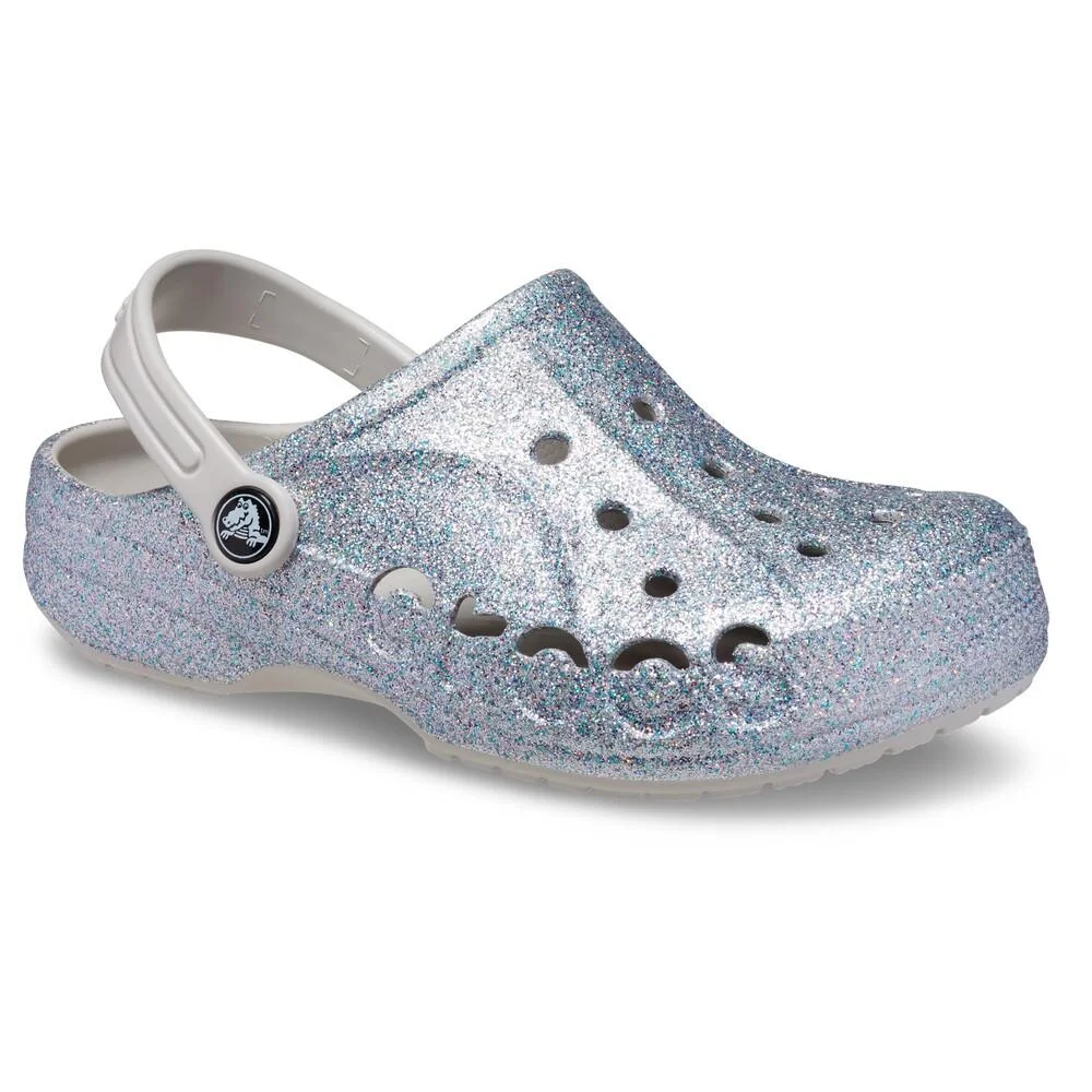 Sandália crocs baya glitter clog k silver Silver 2