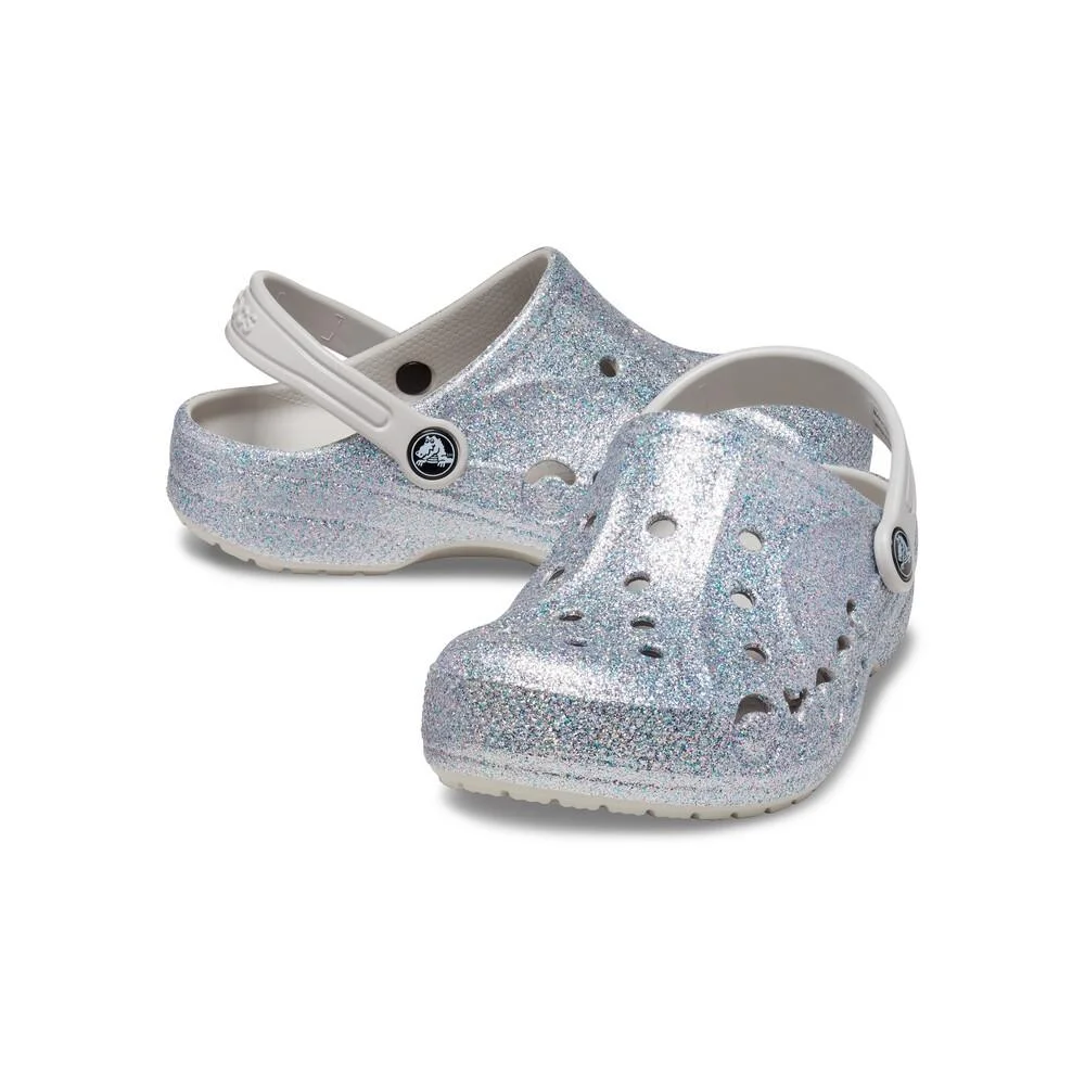 Sandália crocs baya glitter clog k silver Silver 4