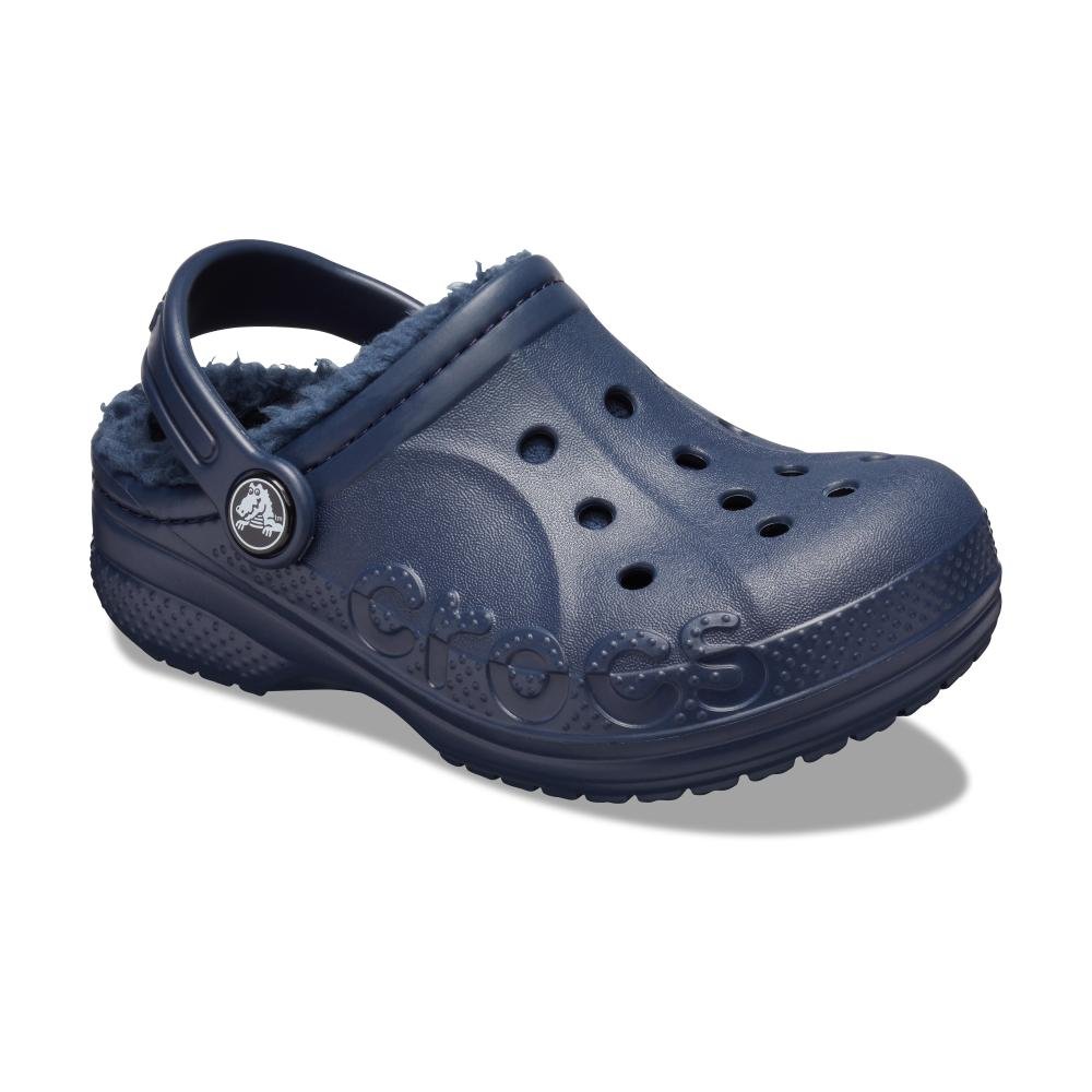 Sandália crocs baya lined clog k navy/navy Azul 2