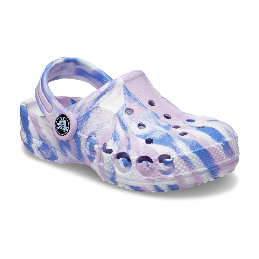 Sandália crocs baya marbled clog t lavender/multi Multicores 2