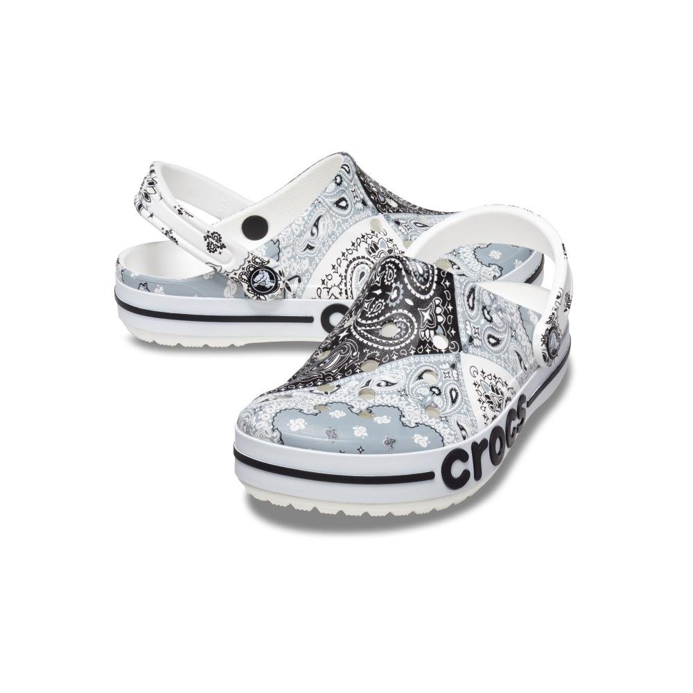 Sandália crocs bayaband bandana print clog bandana Branco 4