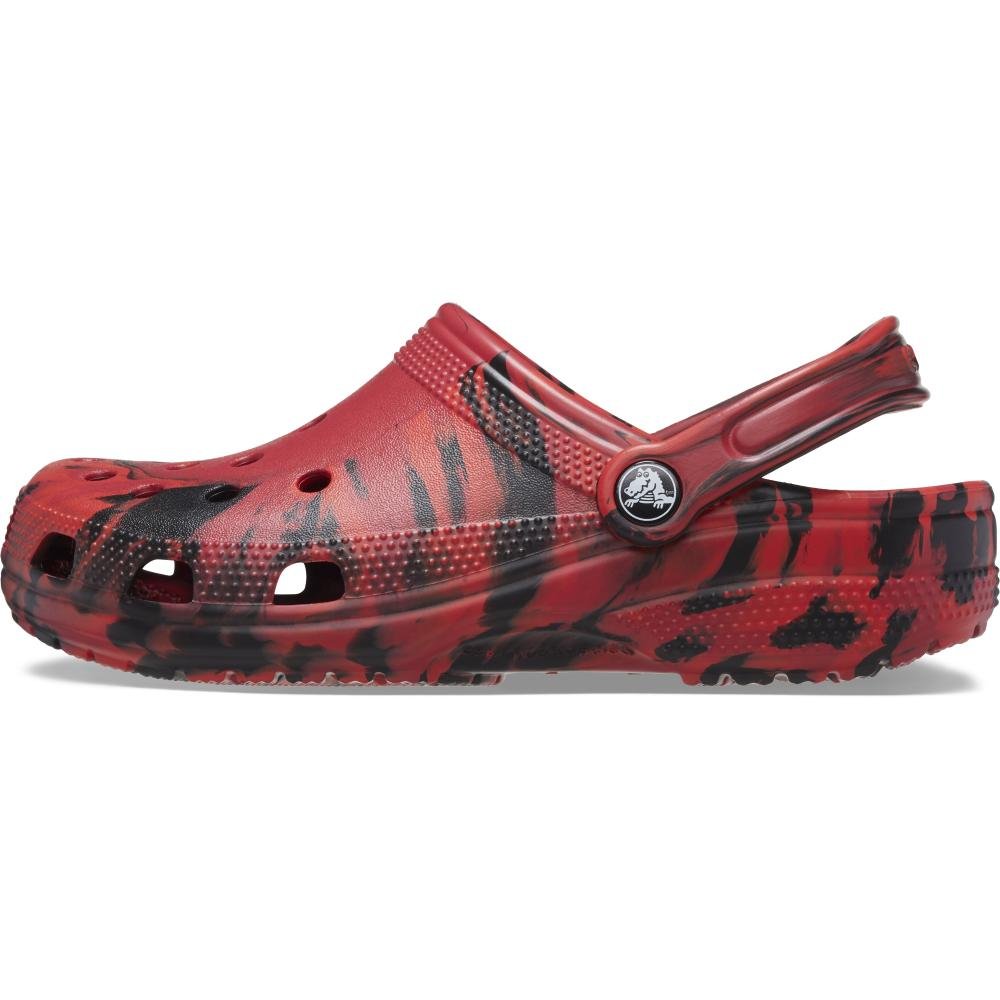 Sandália crocs classic marbled clog pepper/black Vermelho 3