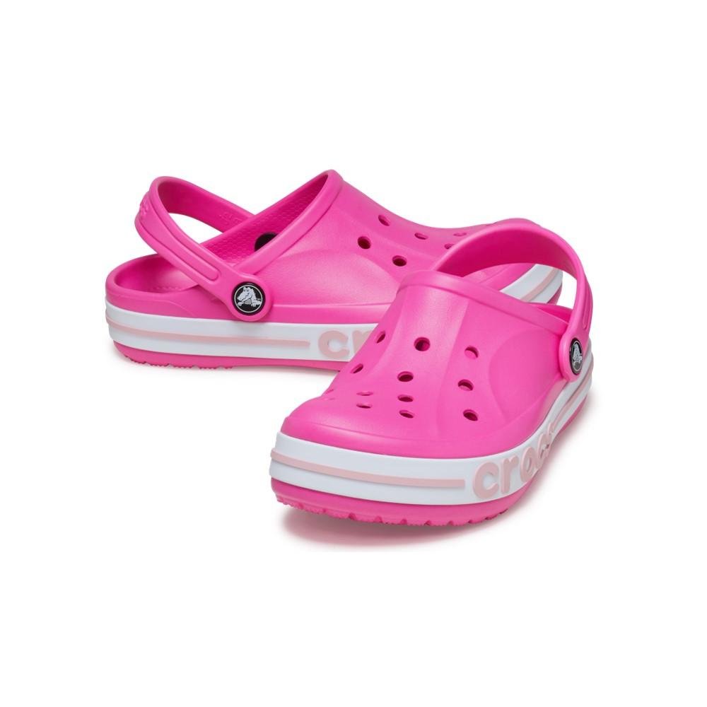 Sandália crocs bayaband clog t electric pink/petal pink Rosa 4