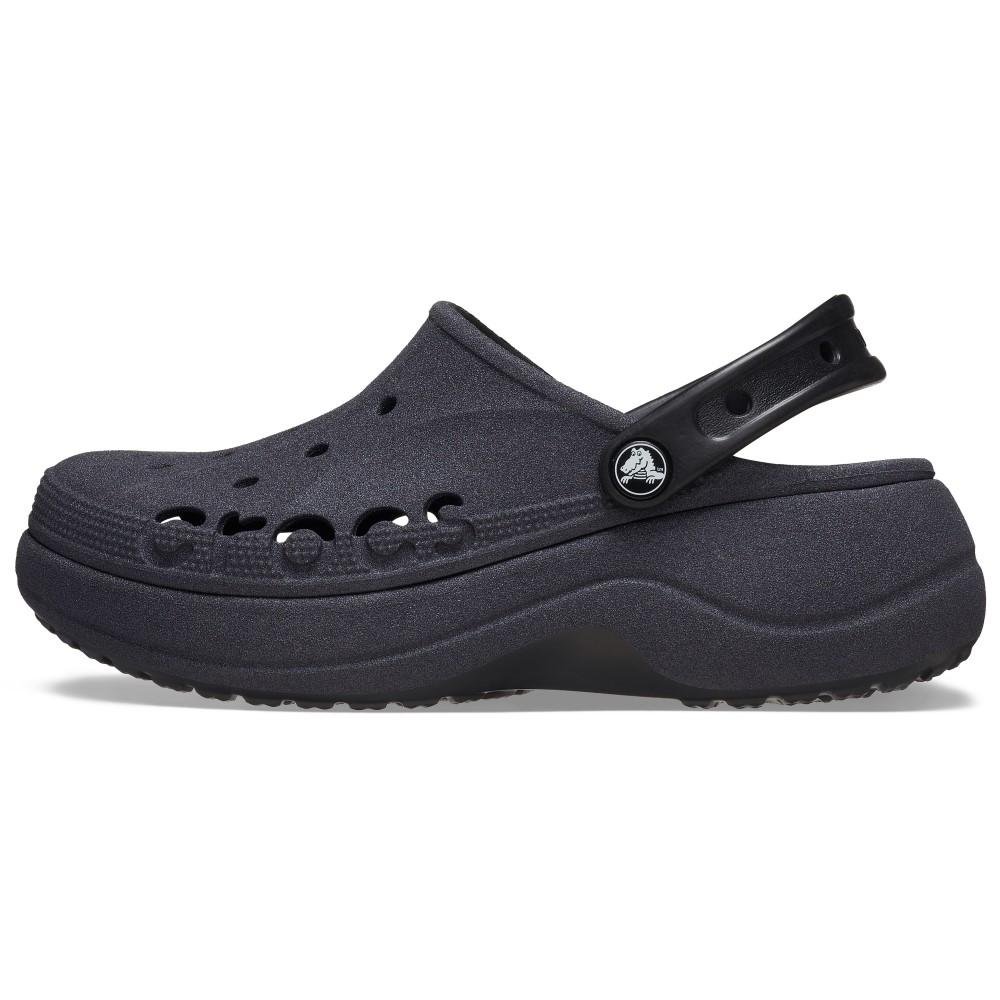 Sandália Crocs Baya Platform Glitter Clog BLACK Preto 3