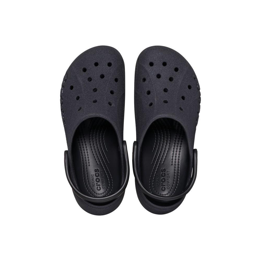 Sandália Crocs Baya Platform Glitter Clog BLACK Preto 5