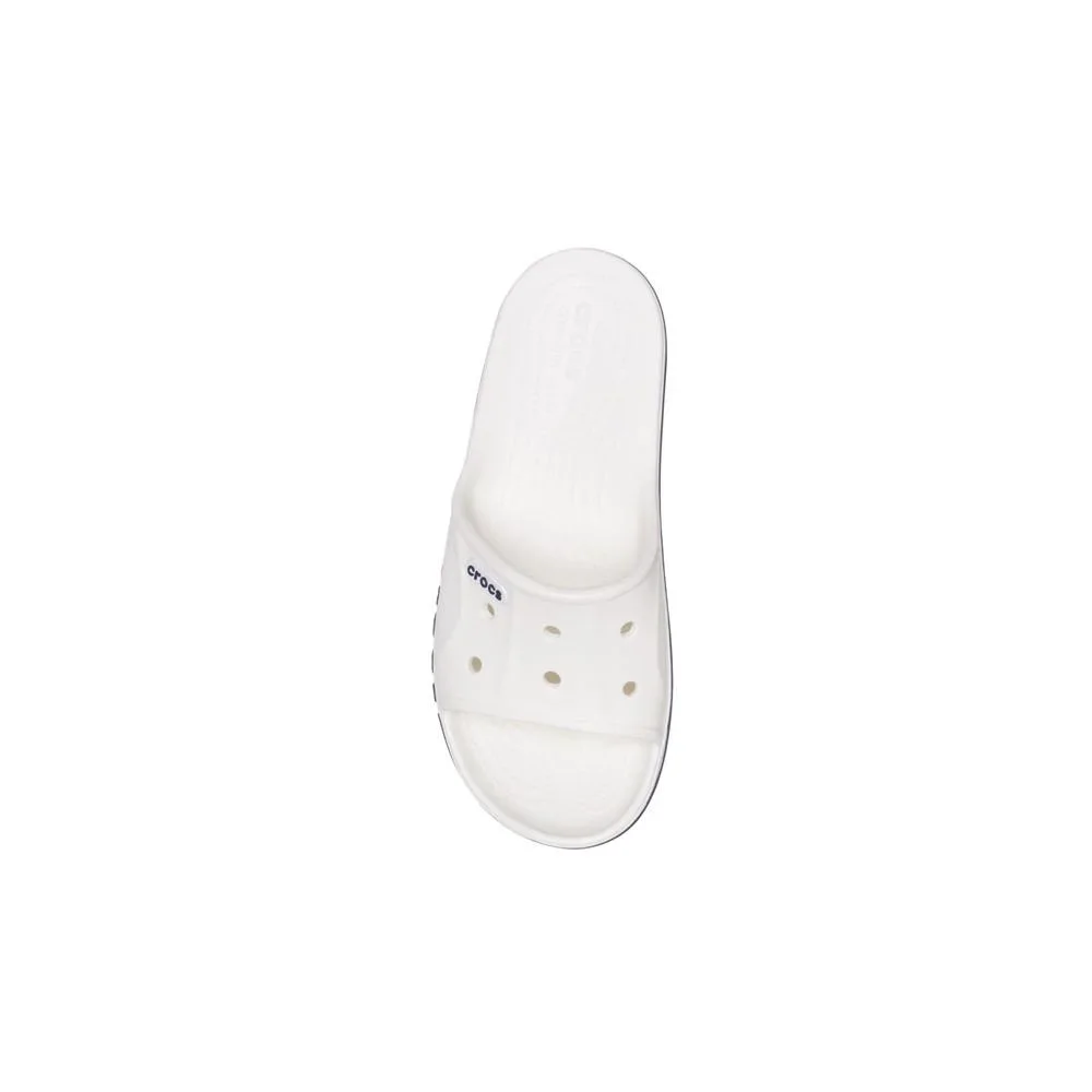 Chinelo Crocs Bayaband Slide WHITE/NAVY Branco 3