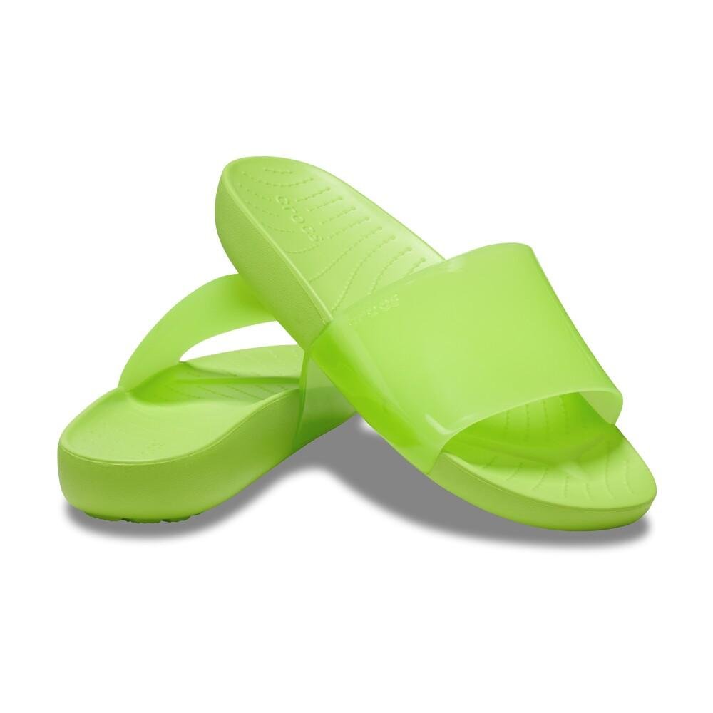 Sandália crocs splash shine slide limeade Limeade 4