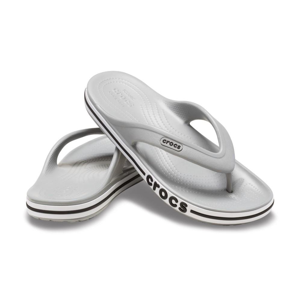 Chinelo Crocs Bayaband Flip LIGHT GREY Branco 4