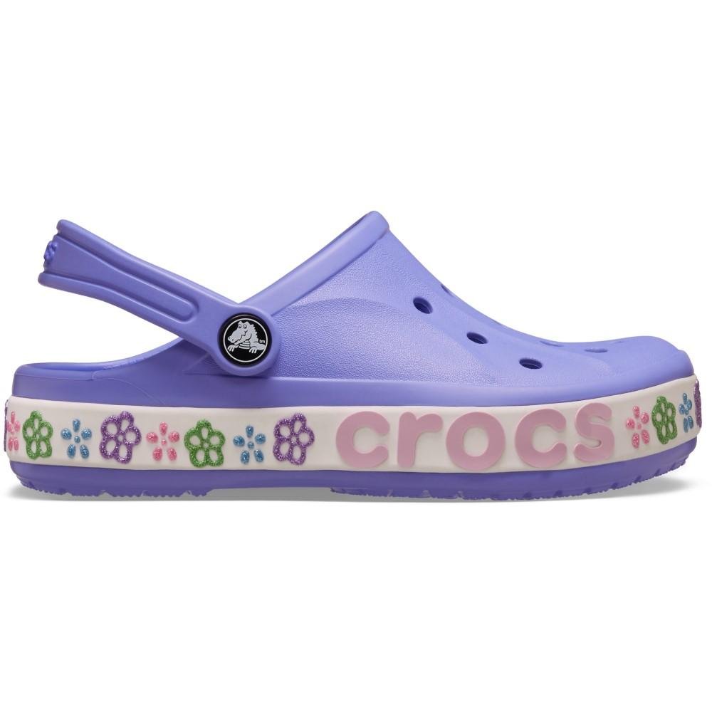 Sandália Crocs Bayaband Flower Band Clog K Digital Violet