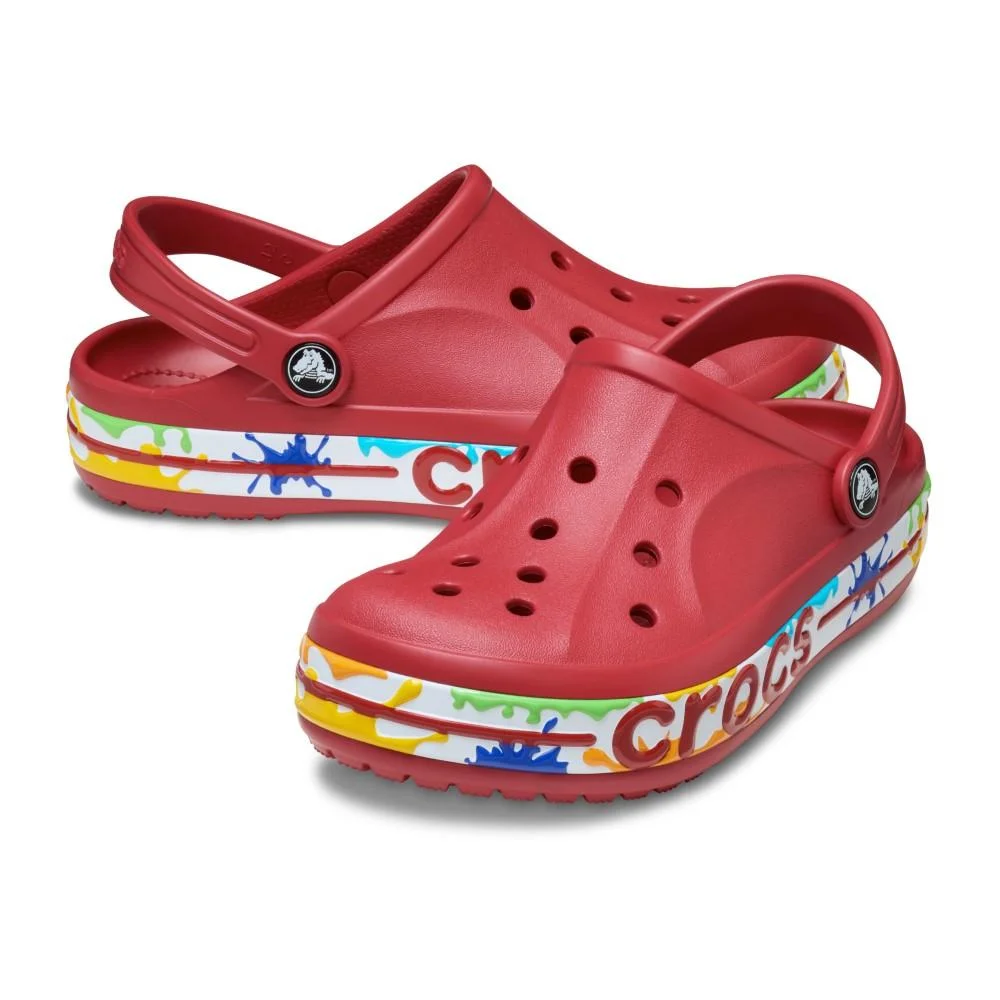 Sandália Crocs Bayaband Paint Splash Clog K Pepper Vermelho 4