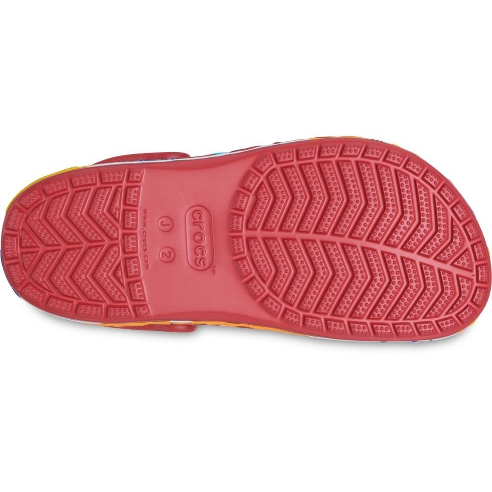 Sandália Crocs Bayaband Paint Splash Clog K Pepper Vermelho 6