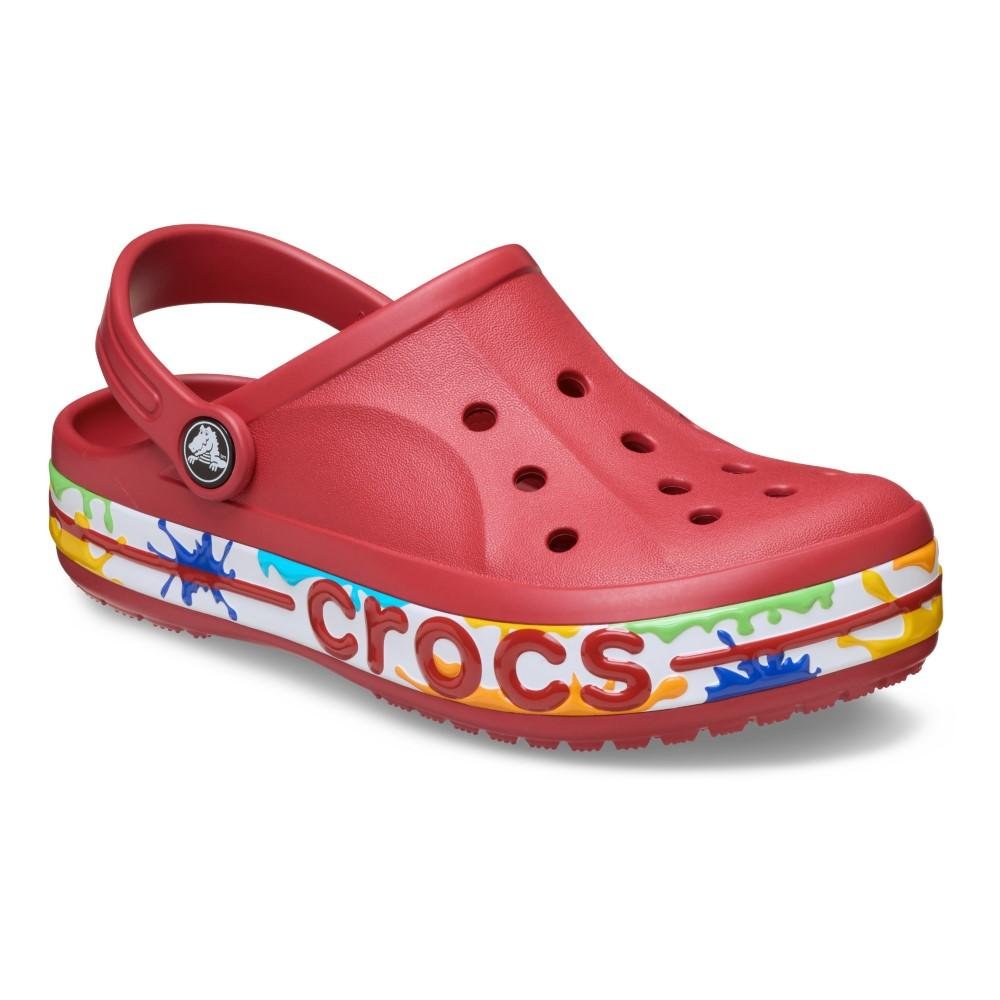 Sandália Crocs Bayaband Paint Splash Clog T Pepper Vermelho 2