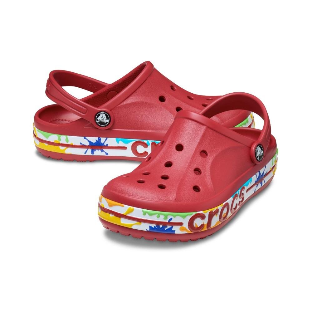 Sandália Crocs Bayaband Paint Splash Clog T Pepper Vermelho 4