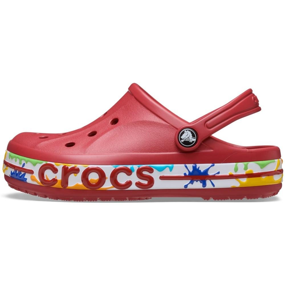 Sandália Crocs Bayaband Paint Splash Clog T Pepper Vermelho 3