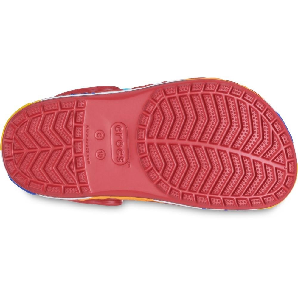 Sandália Crocs Bayaband Paint Splash Clog T Pepper Vermelho 6