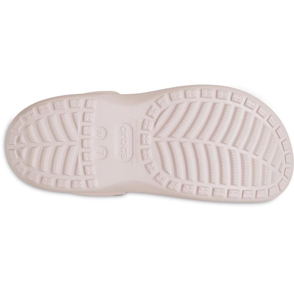 Sandália crocs baya plataform clog barely pink Bege 6