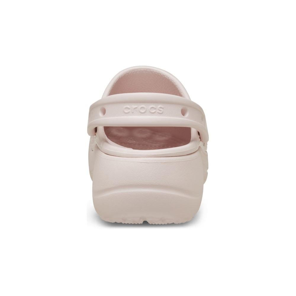 Sandália crocs baya plataform clog barely pink Bege 7