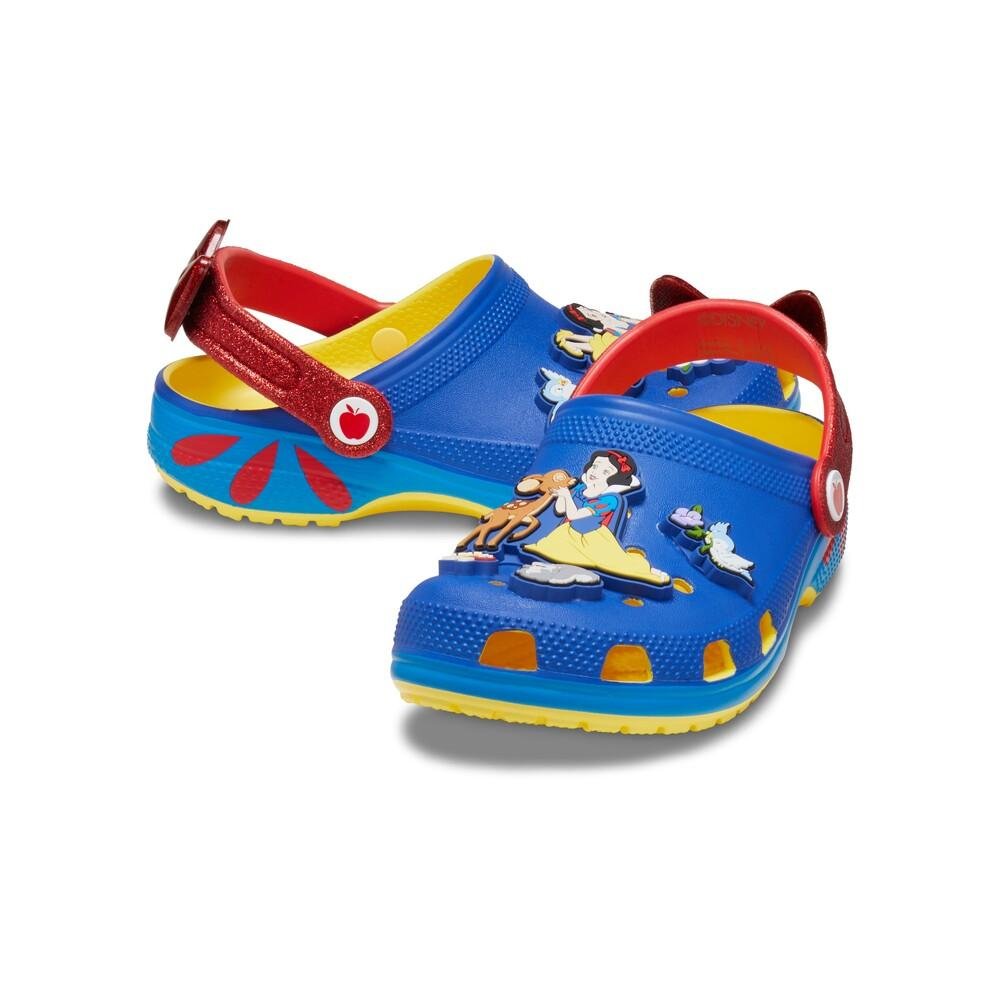 Sandália Crocs Classic Snow White Clog K Sunshine Azul 4