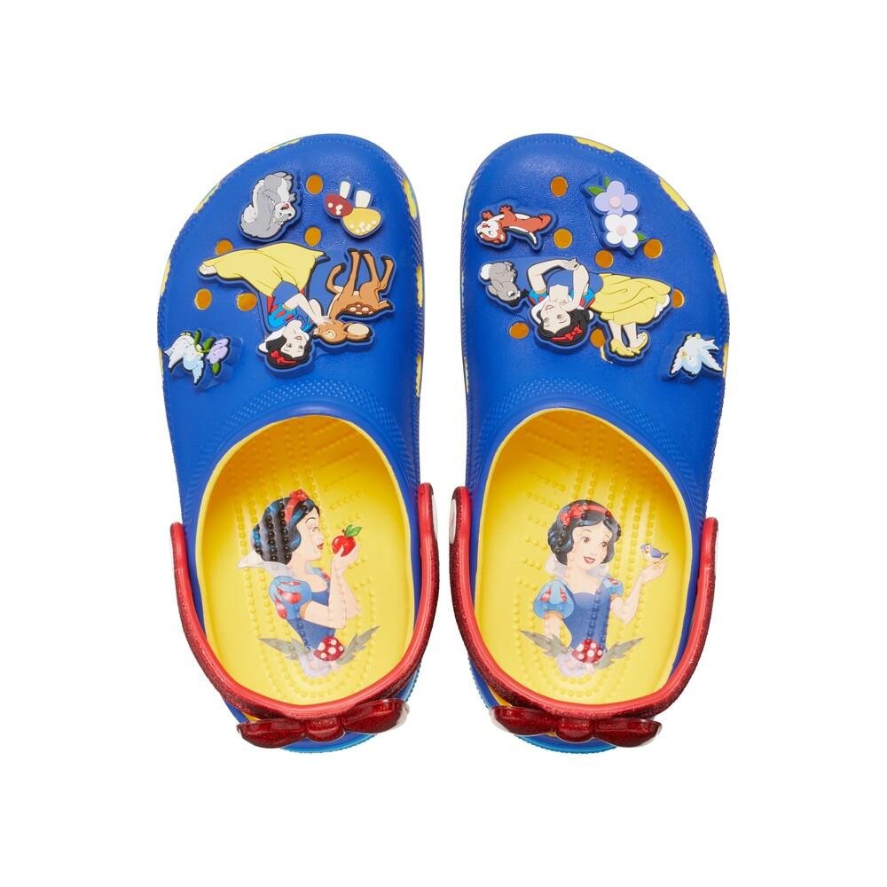 Sandália Crocs Classic Snow White Clog K Sunshine Azul 5