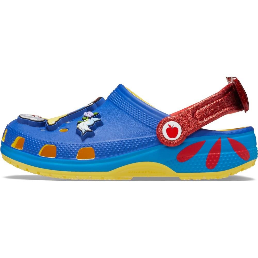 Sandália Crocs Classic Snow White Clog K Sunshine Azul 3