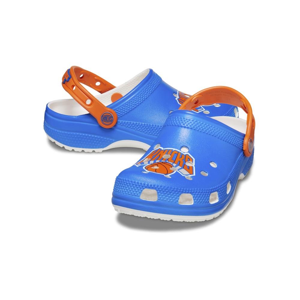 Sandália Crocs Nba New York Knicks  WHITE Azul 4