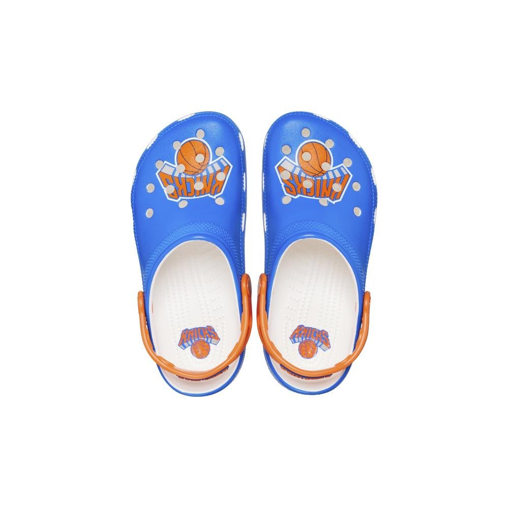 Sandália Crocs Nba New York Knicks  WHITE Azul 6