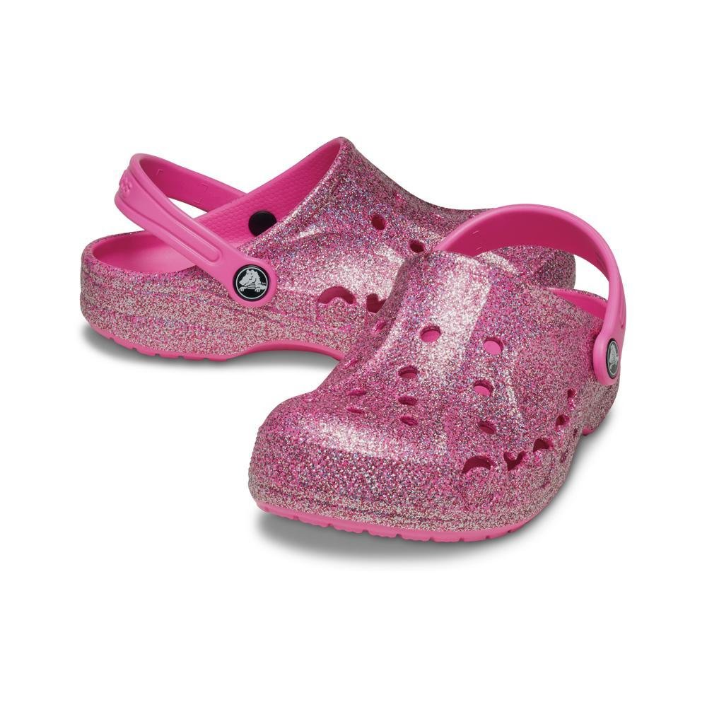 Sandália Crocs Baya Glitter Clog K Glam Glitter Rosa 4