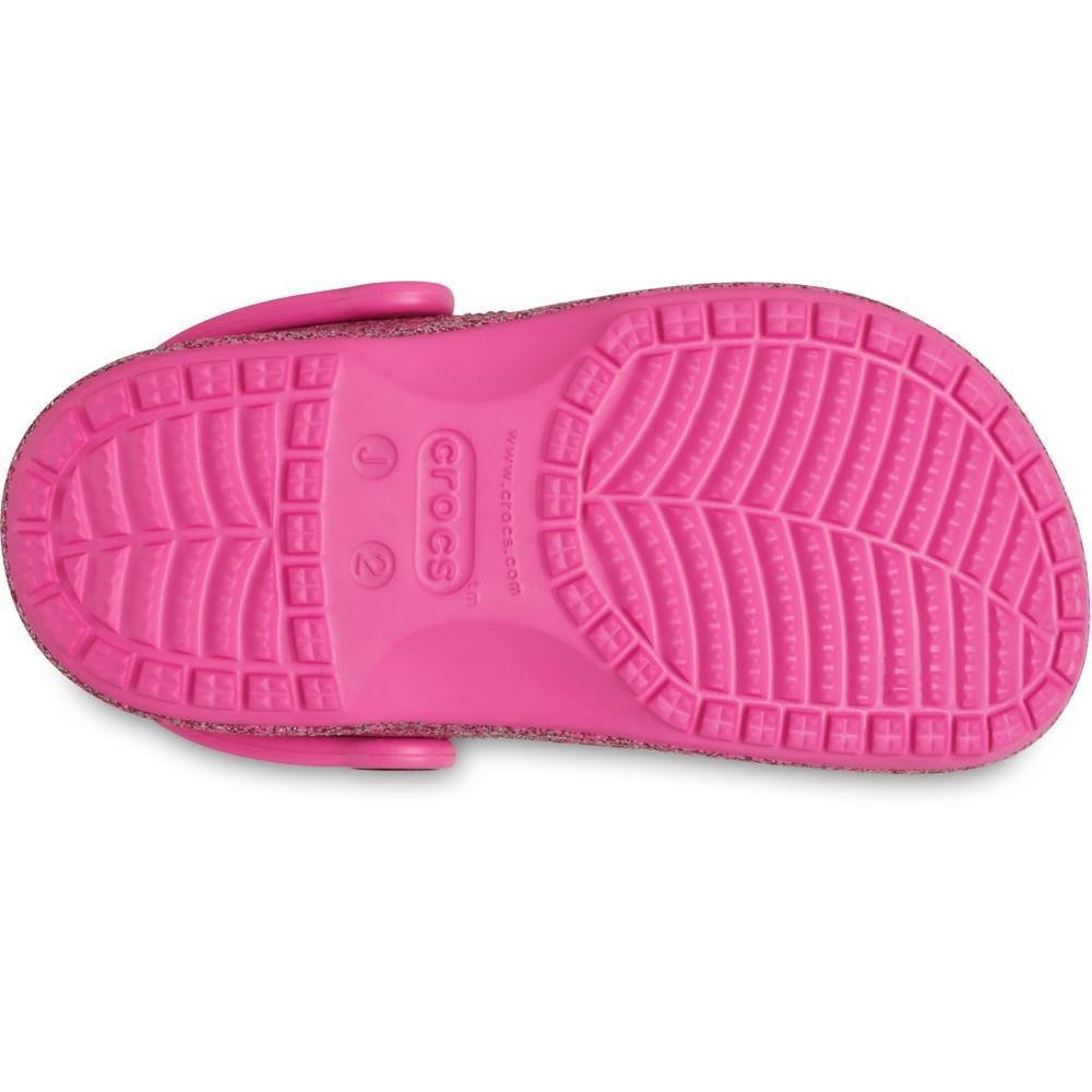 Sandália Crocs Baya Glitter Clog K Glam Glitter Rosa 6