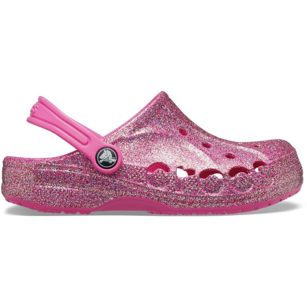 Sandália Crocs Baya Glitter Clog T Glam Glitter