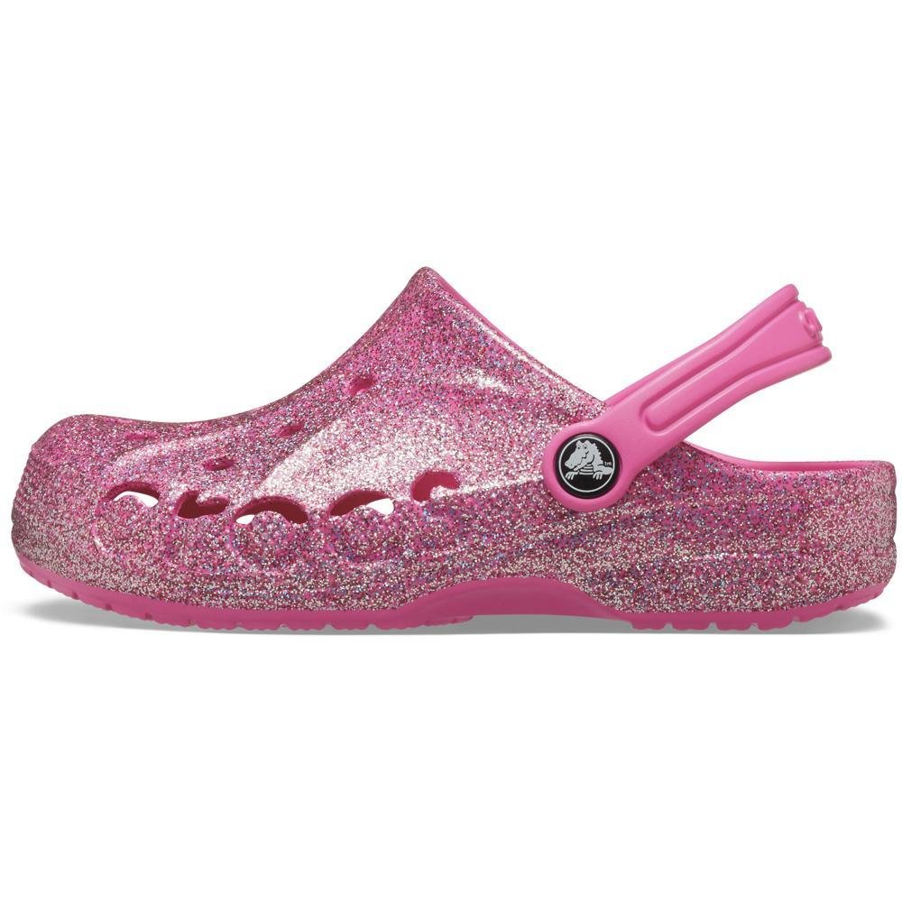 Sandália Crocs Baya Glitter Clog T Glam Glitter Rosa 3