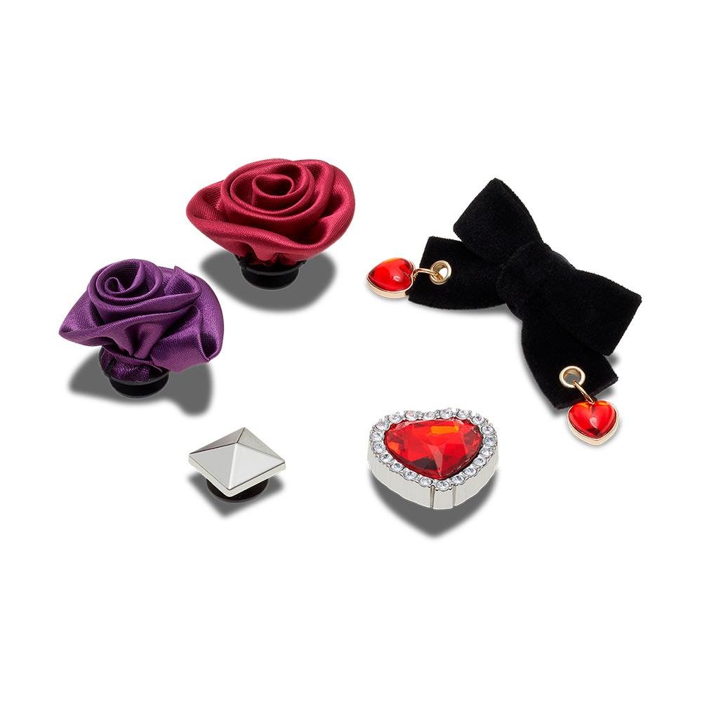 Jibbitz™ Romance Sombrio com Laço Pack com 5 Peças Único Multicores 2