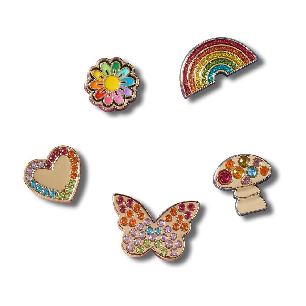 Jibbitz™ Rainbow Elevated Festival Pack com 5 Peças UNICO