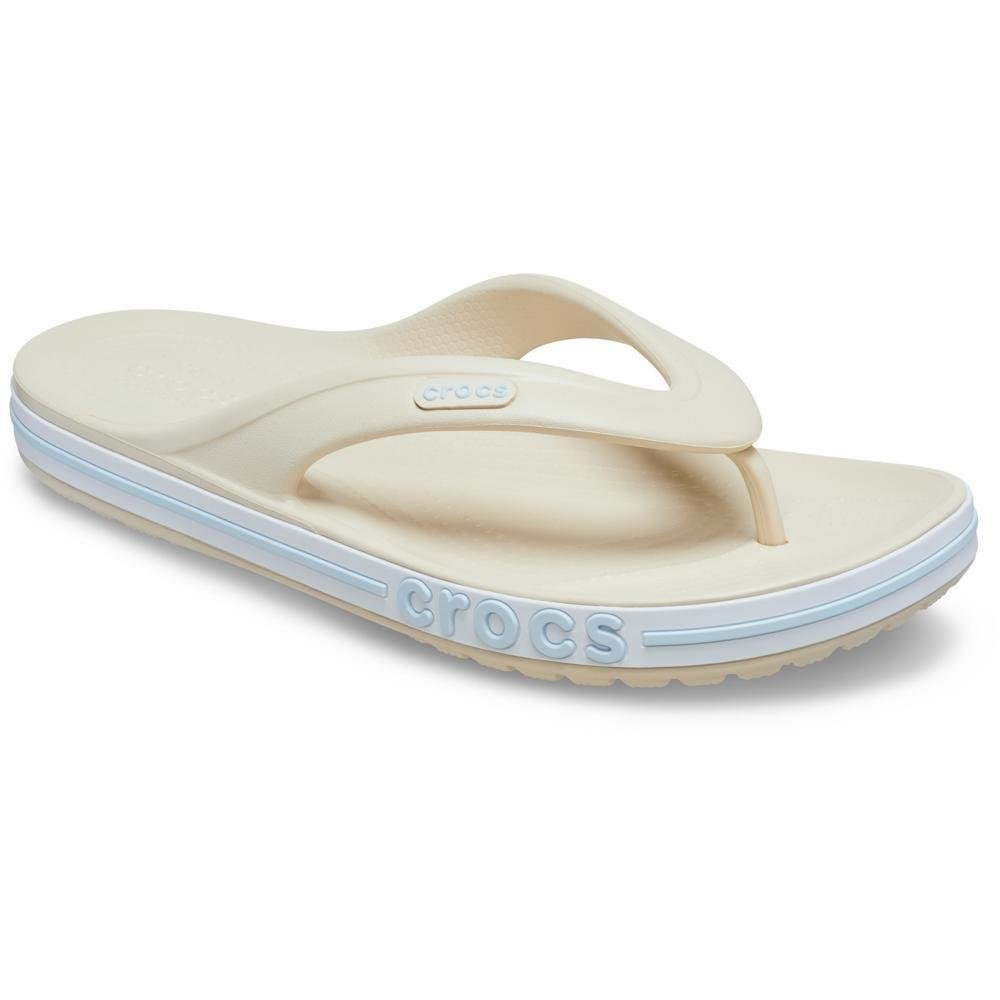 Chinelo Crocs Bayaband Flip WINTER WHITE/MULTI Bege 2