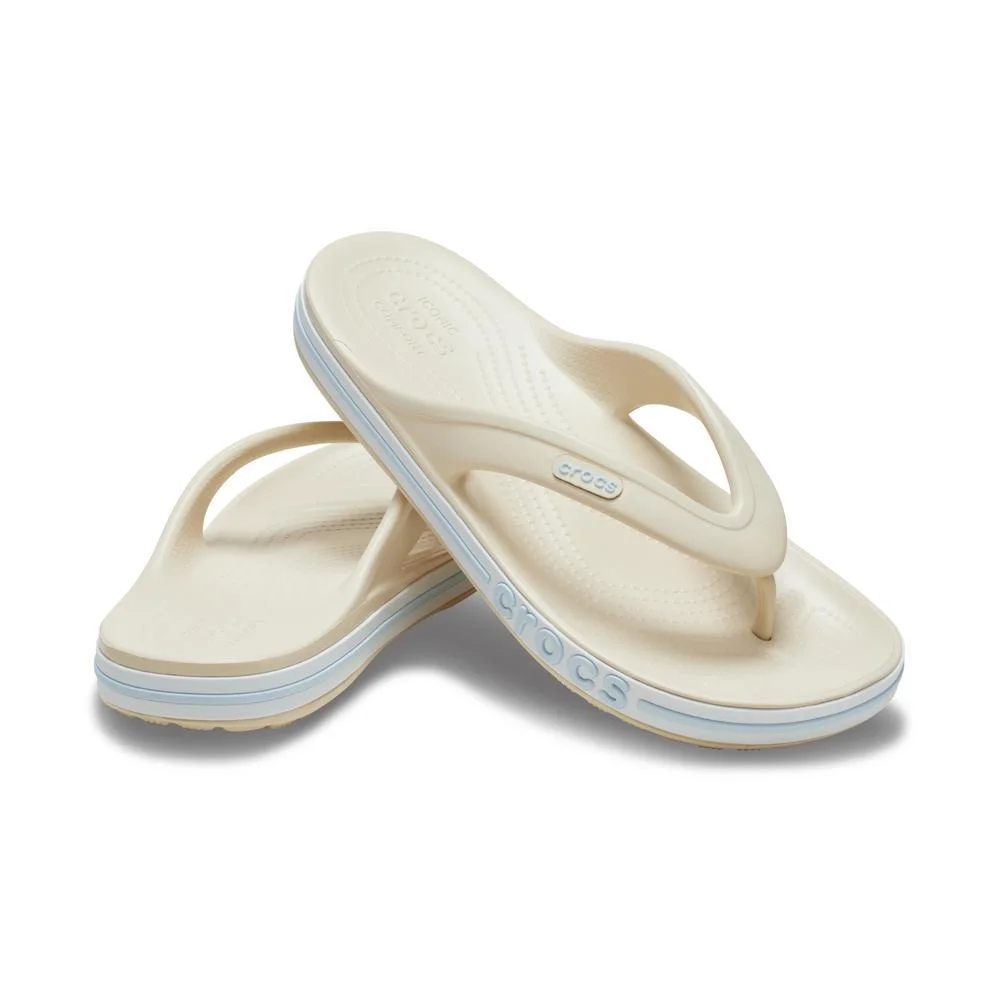 Chinelo Crocs Bayaband Flip WINTER WHITE/MULTI Bege 4