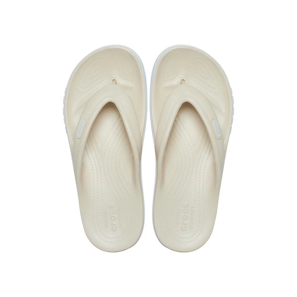 Chinelo Crocs Bayaband Flip WINTER WHITE/MULTI Bege 5