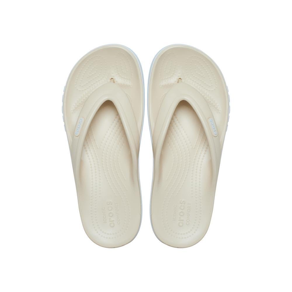 Chinelo Crocs Bayaband Flip WINTER WHITE/MULTI Bege 5
