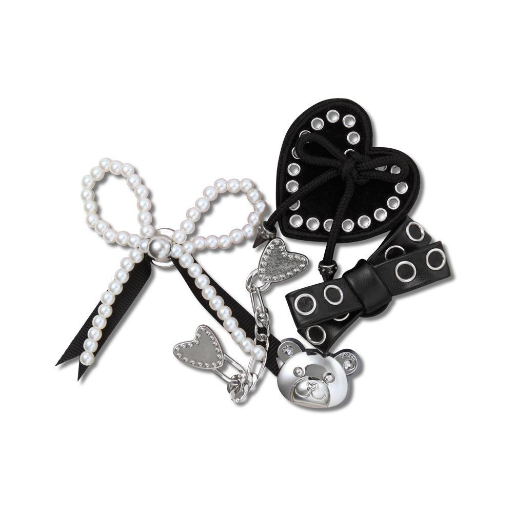 Jibbitz™ Indie Luxo Prata Pack Com 5 Peças UNICO