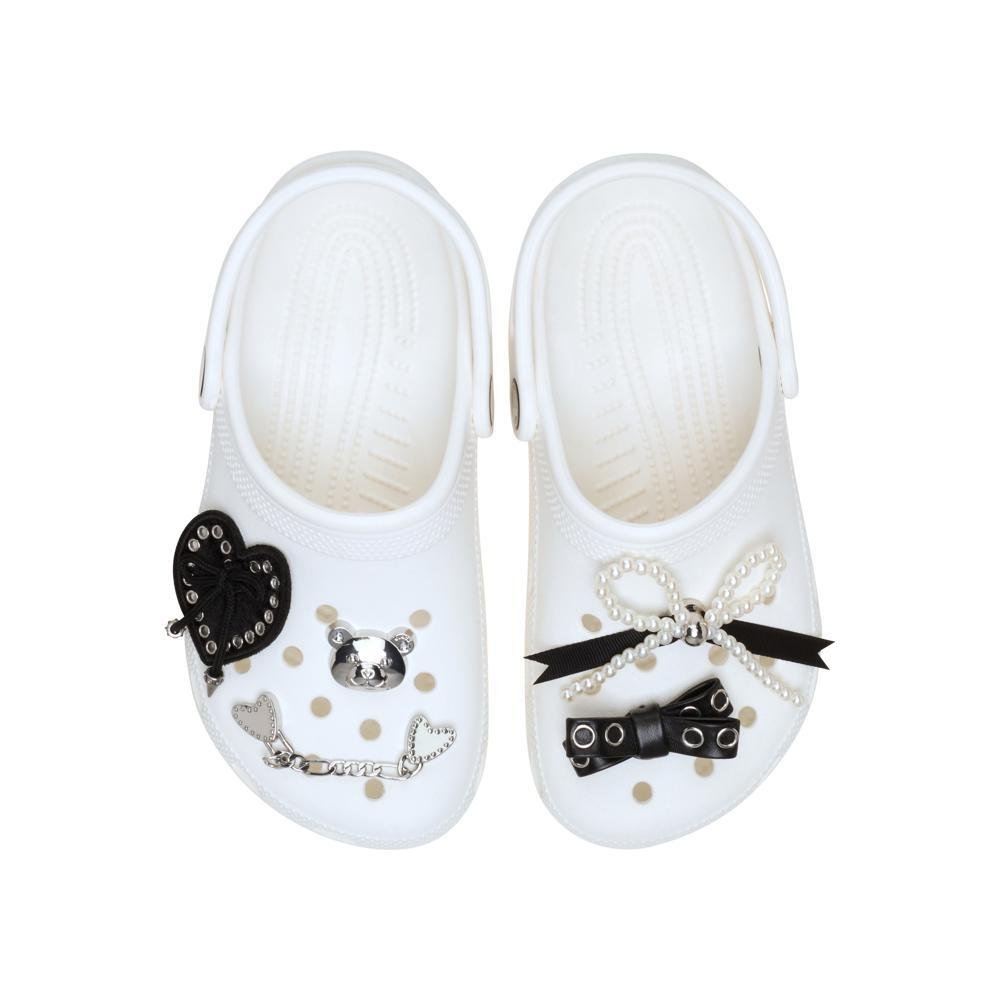 Jibbitz™ Indie Luxo Prata Pack Com 5 Peças UNICO Preto/Branco 2