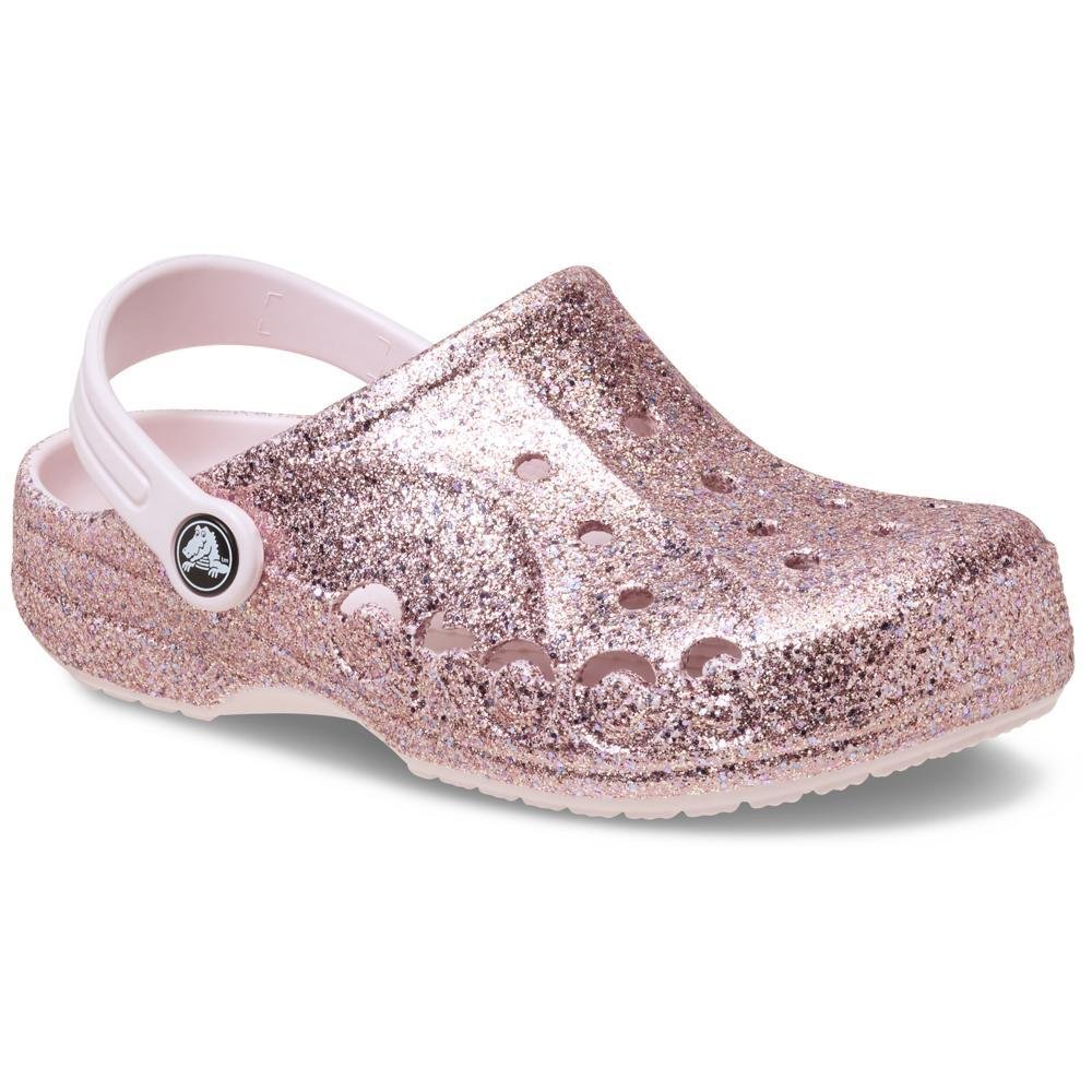 Sandália Crocs Baya Mixed Glitter Clog K Barely Pink Barely Pink 2