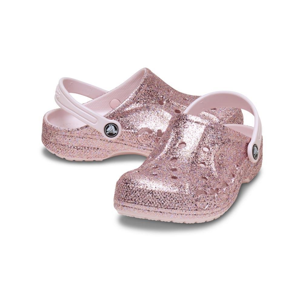 Sandália Crocs Baya Mixed Glitter Clog K Barely Pink Barely Pink 4