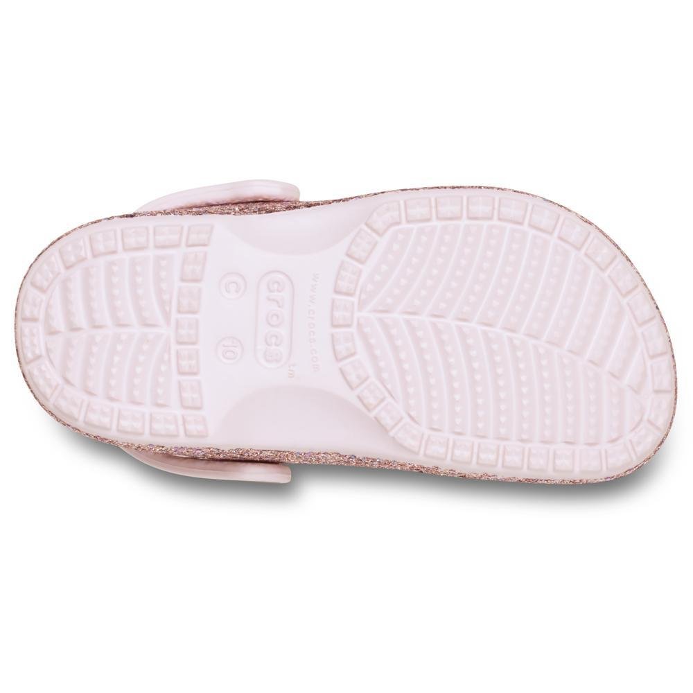 Sandália Crocs Baya Mixed Glitter Clog T Barely Pink Barely Pink 6