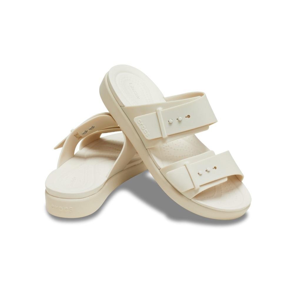 Sandália Crocs Brooklyn Buckle Downlow Sandstone Sandstone 4