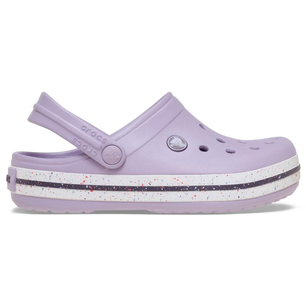 Sandálias Crocs Crocband Speckled Band Clog K Lavender