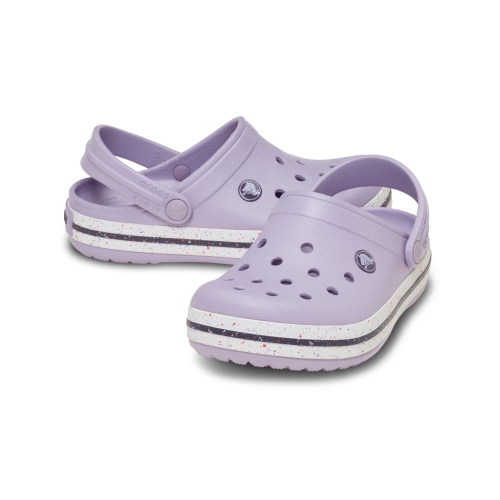 Sandálias Crocs Crocband Speckled Band Clog K Lavender Lavender 4