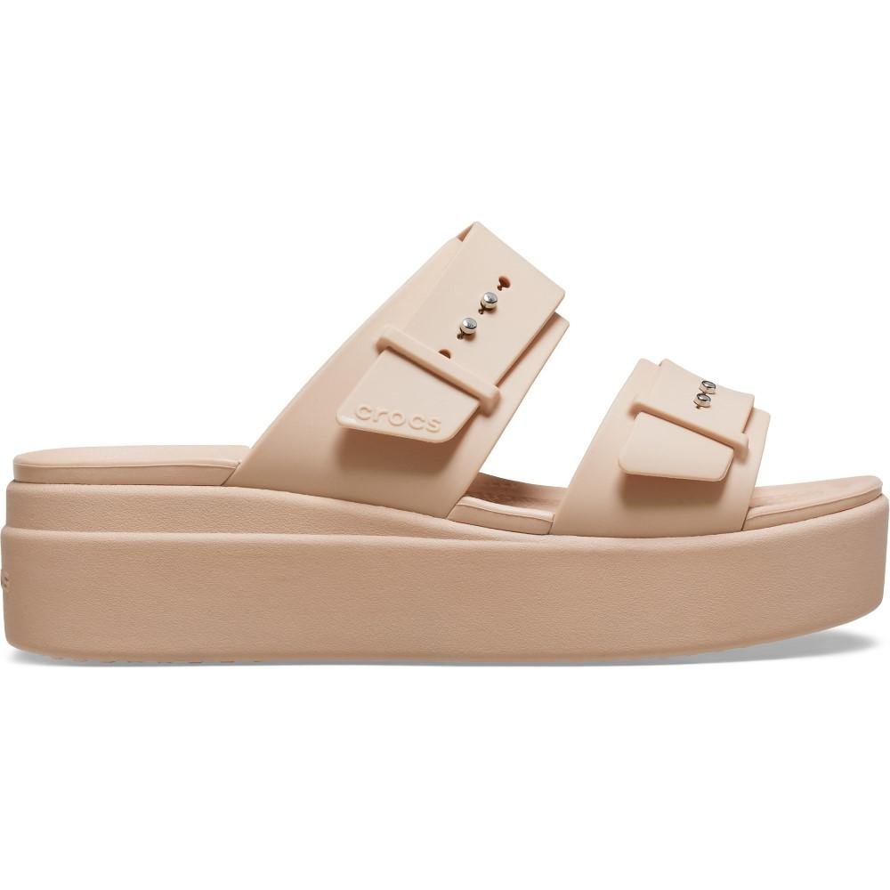 Sandália Crocs Brooklyn Low Wedge W Sandal PINK CARAMEL